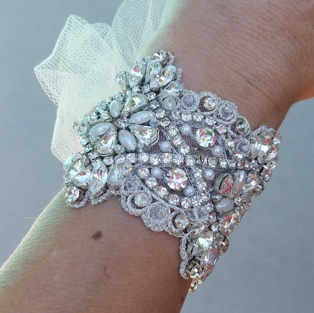 Rhinestone bridal wedding bracelet